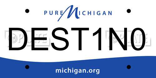 DEST1N0 Michigan License Plate