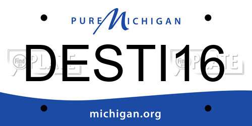 DESTI16 Michigan License Plate