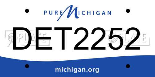 DET2252 Michigan License Plate