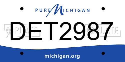 DET2987 Michigan License Plate