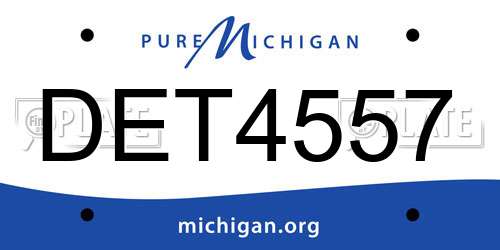 DET4557 Michigan License Plate