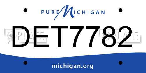 DET7782 Michigan License Plate