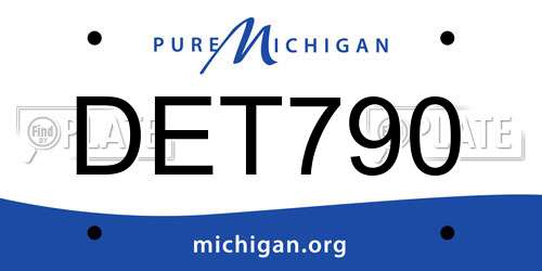 DET790 Michigan License Plate