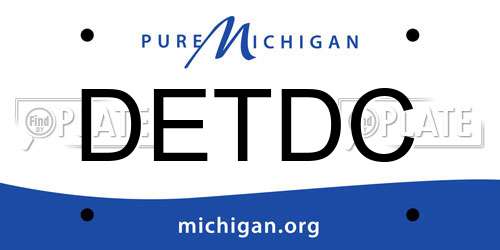 DETDC Michigan License Plate