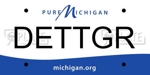 DETTGR Michigan License Plate