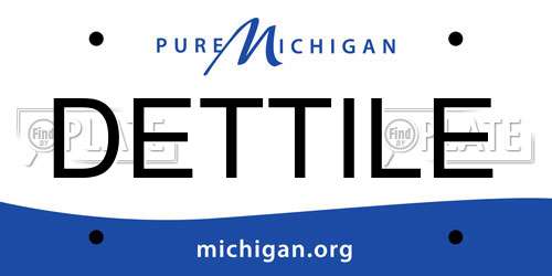 DETTILE Michigan License Plate