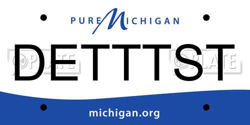 DETTTST Michigan License Plate