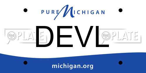 DEVL Michigan License Plate