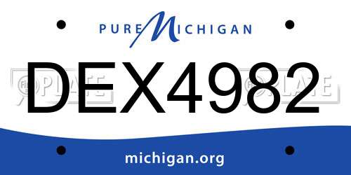 DEX4982 Michigan License Plate