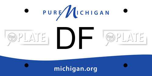 DF Michigan License Plate
