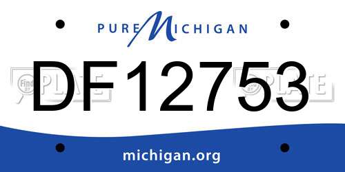 DF12753 Michigan License Plate