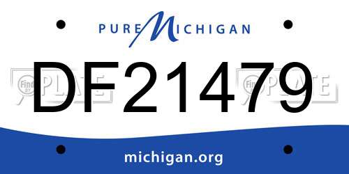 DF21479 Michigan License Plate