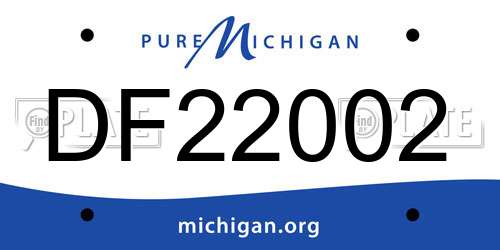 DF22002 Michigan License Plate
