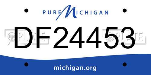 DF24453 Michigan License Plate
