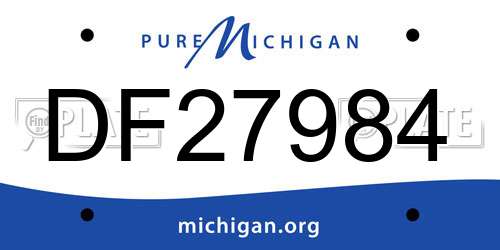 DF27984 Michigan License Plate