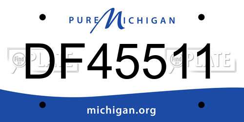 DF45511 Michigan License Plate