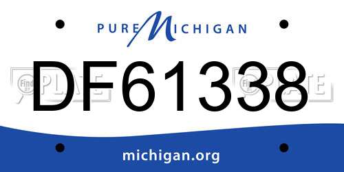 DF61338 Michigan License Plate