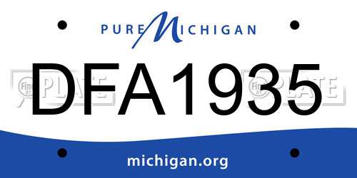 DFA1935 Michigan License Plate