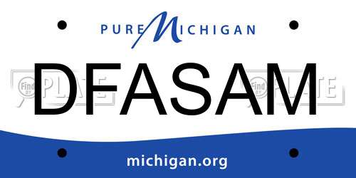 DFASAM Michigan License Plate