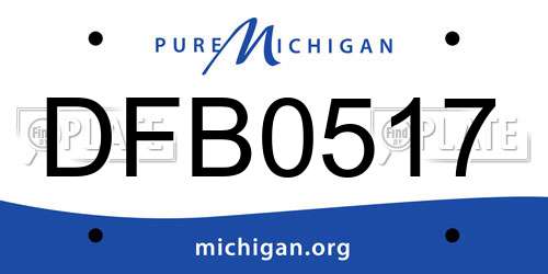 DFB0517 Michigan License Plate