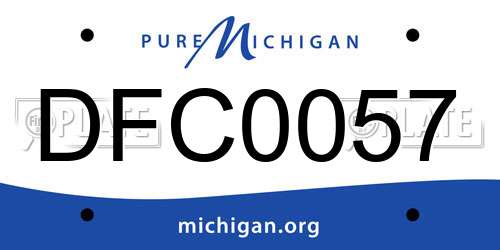 DFC0057 Michigan License Plate