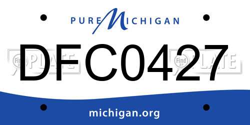 DFC0427 Michigan License Plate