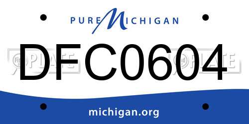DFC0604 Michigan License Plate