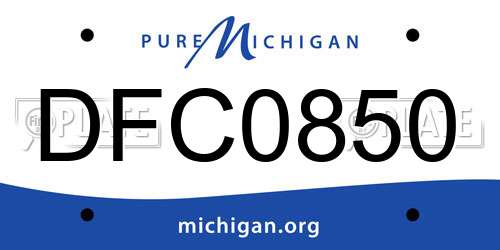 DFC0850 Michigan License Plate