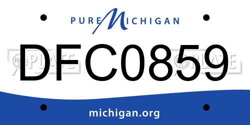 DFC0859 Michigan License Plate