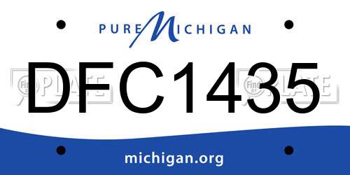 DFC1435 Michigan License Plate
