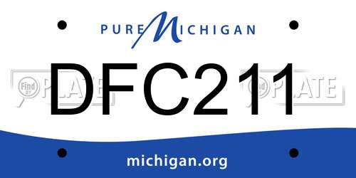 DFC211 Michigan License Plate