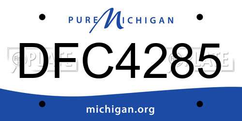 DFC4285 Michigan License Plate