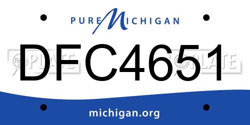 DFC4651 Michigan License Plate