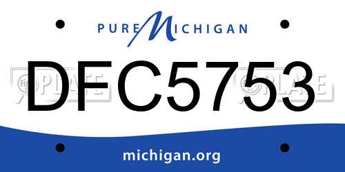 DFC5753 Michigan License Plate