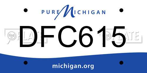 DFC615 Michigan License Plate