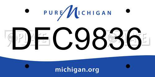DFC9836 Michigan License Plate
