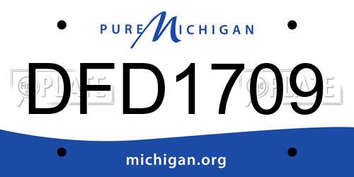 DFD1709 Michigan License Plate