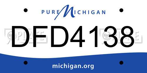 DFD4138 Michigan License Plate