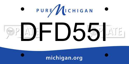 DFD55I Michigan License Plate