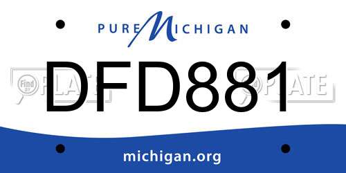 DFD881 Michigan License Plate