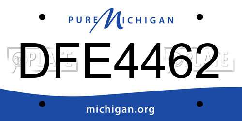 DFE4462 Michigan License Plate