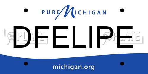 DFELIPE Michigan License Plate