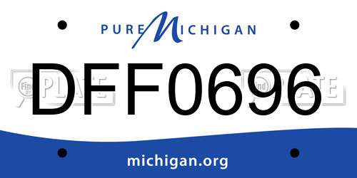 DFF0696 Michigan License Plate