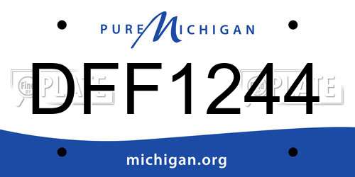DFF1244 Michigan License Plate