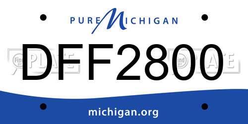 DFF2800 Michigan License Plate