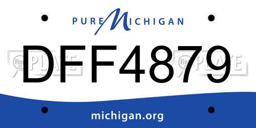 DFF4879 Michigan License Plate
