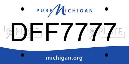 DFF7777 Michigan License Plate