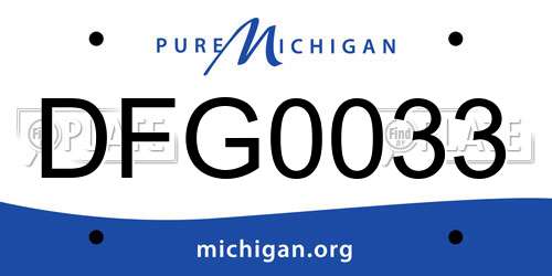 DFG0033 Michigan License Plate