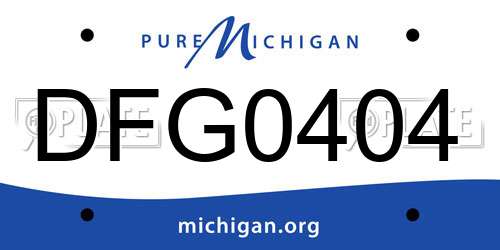DFG0404 Michigan License Plate