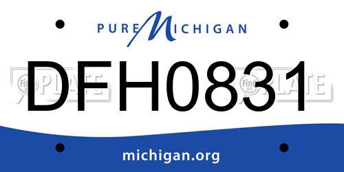 DFH0831 Michigan License Plate